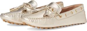 Лоферы Cole Haan Gissella Drivers, Soft Gold Metallic Leather