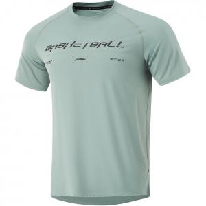 LINING Футболка мужская серии Professional Basketball, цвет gray foam green