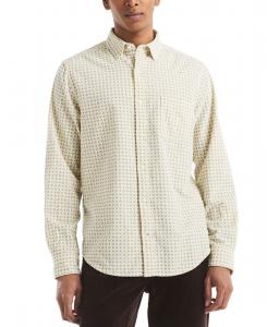 Мужская вельветовая рубашка с прямым воротником и принтом Nautica, Natural