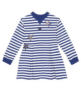 Полосатое платье из хлопкового джерси Dolce&Gabbana, синий