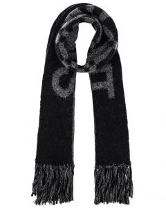 Шарф Saint Laurent Wool, цвет Black & Dark Grey