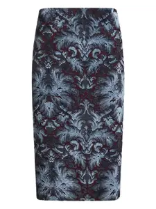 Юбка-карандаш миди с дамасским узором ETRO, синий