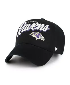 Женская черная регулируемая кепка Baltimore Ravens Ariana Clean Up '47 Brand