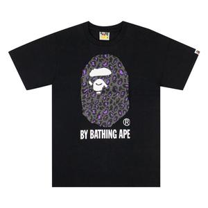 Футболка BAPE Leopard Big Ape Head, черная