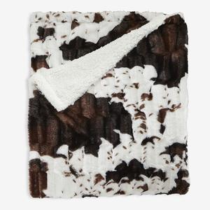 Одеяло Brylanehome из искусственного меха с животным принтом BrylaneHome, цвет Cow Print