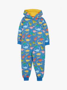 Детский комбинезон big snuggle из органического хлопка с принтом динозавра Frugi, Cobalt