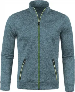 Мужской кардиган с длинными рукавами и застежкой-молнией