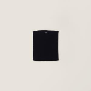 Коттоновый вязаный топ-бандо MIU MIU, синий