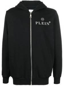 Philipp Plein худи на молнии с логотипом, черный