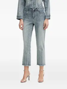 Джинсы с потертостями и отделкой стразами Joseph Ribkoff, синий