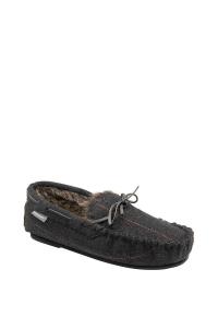 Тапочки-мокасины "Steven" на флисовой подкладке Dunlop, черный