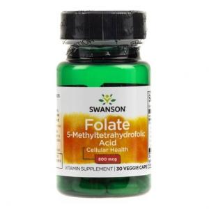 Swanson, Фолиевая кислота, 800 мкг, 30 капсул