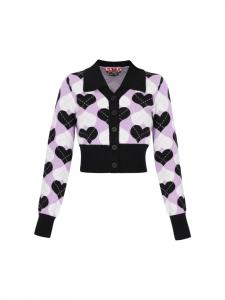 Женский кардиган черного лилового цвета myMo ROCKS