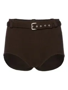 Шорты в рубчик с поясом Magda Butrym, коричневый