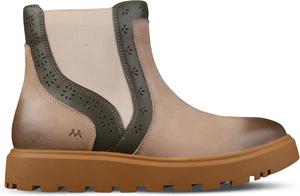 Женские повседневные сапоги mykos Antoinette из нубука на утягивающейся подошве, 6", водо- и грязеотталкивающие, с цветочным узором на щиколотке, стильные и комфортные для путешествий, Taupe