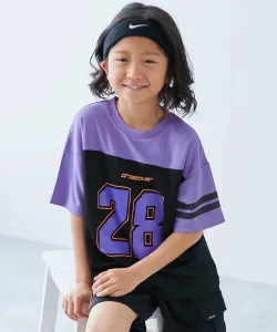 Быстросохнущая, гладкая, эластичная футболка с коротким рукавом и нумерацией, коллекция весна/лето 2015 Devirock, цвет 004-Violet-Black