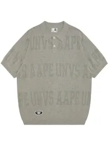 Рубашка поло с логотипом Aape By A Bathing Ape, серый