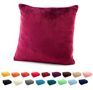 Heimtexland  Фланелевая приятная подушка Супермягкий плюшевый декоративный чехол для подушки Type380 Бордо-красный 48 x 48 см