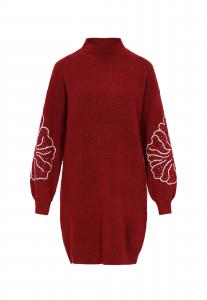 IZIA Вязаное платье в темно-красном цвете