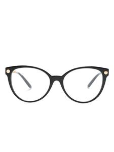 Versace Eyewear очки в оправе 'бабочка' с декором Greca, черный