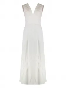 Платье с V-образным вырезом Kristina Ti, белый