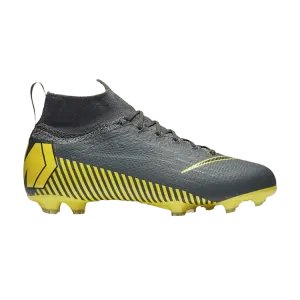 Бутсы Nike Mercurial Superfly 6 Elite FG GS 'Grey Opti Yellow', серый