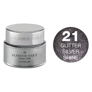 Глянцевый гель Glamour Glitter 21 - 5 мл Vip