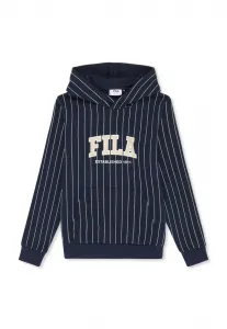 Одежда rifredi, свободная толстовка с графическим принтом в полоску. Fila, Black Iris Egret Striped