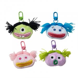 Плюшевый кулон с косичками для детей, высота 3 см A little tide to play, Funny Little Girl Full Set Pendant