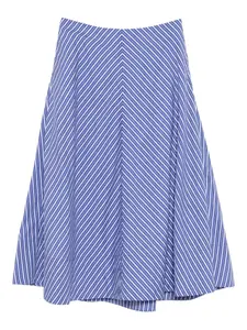 Юбка в полоску Brandon Maxwell, синий