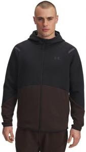 Under Armour - Mens Unstoppable FLC Full Zip Sweater, Black/Kona Brown/Black