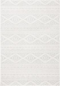 Ковер SAFAVIEH, 61 x 122 см, Tulum Collection, Ivory & Light Grey, Moroccan Boho Tribal Design, Non-Shedding & Easy Care, идеален для помещений с высокой проходимостью: прихожая, гостиная, спальня (TUL272G)
