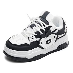 Кеды, скейтборд обувь женская низкая черный Huanqiu