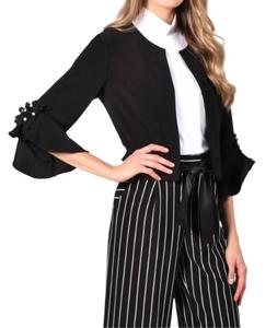 Вязаный жакет с болеро в черном цвете Frank Lyman