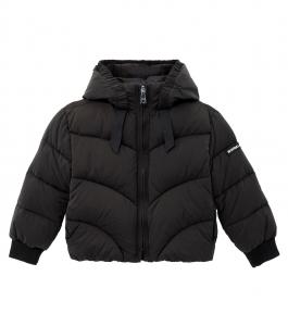 Стеганая пуховая куртка Monnalisa, черный