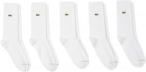 Упаковка из 5 пар хлопковых носков унисекс Lacoste, White