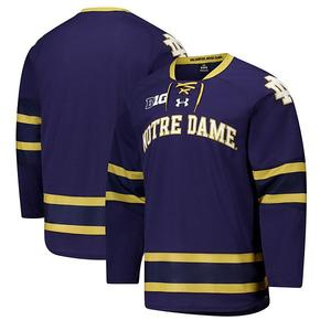 Мужская синяя хоккейная джерси notre dame fighting irish Under Armour