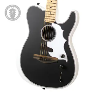 Новая гитара Fender Jack White Triplesonic Acoustasonic Telecaster Arctic White Satin с черной крышкой корпуса #JWA25093