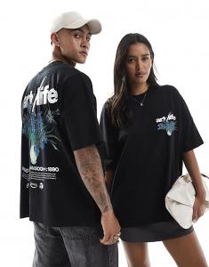 Футболка большого размера PRNT Van Gogh irises 1890 черного цвета