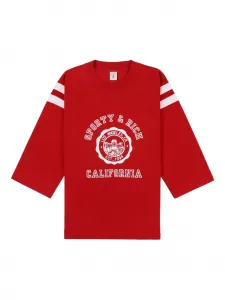 Топ с графическим принтом в полоску Sporty & Rich, красный