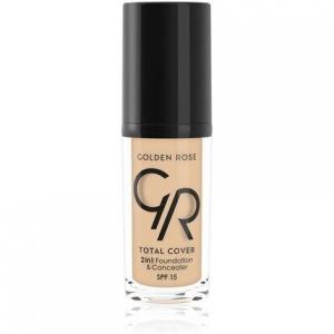 Golden Rose Total Cover 2 в 1 Тональный крем и консилер SPF15 01 Фарфор