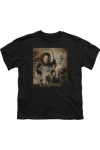 Футболка с коротким рукавом для подростков "Властелин Колец: Возвращение Короля" с постером Gildan, черный