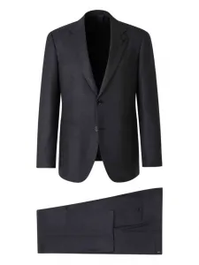 Костюм в фактурную клетку Lardini, синий