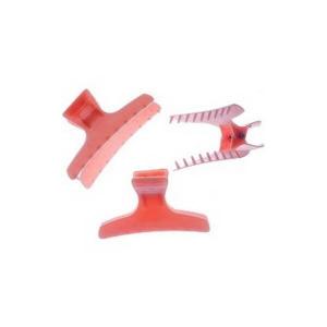 Пряжки-бабочки для парикмахерских Head Jog розовые 12 шт Hair Tools