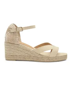 Сандалии на танкетке высотой 7 см. Castaã±Er, бежевый