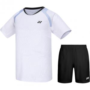 Повседневная спортивная одежда для мужчин Moderate YONEX, белый top+черный shorts