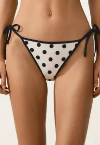 Плавки от бикини средней степени закрытости в горошек Oysho, White
