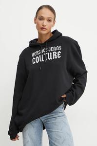 Хлопковая толстовка Versace Jeans Couture, черный