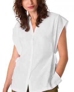 Блузка с пуговицами и завязками по бокам Whistles, белый