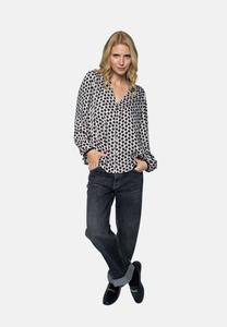 Блуза Emily van den Bergh Blouse, Black Taupe Dots/Black